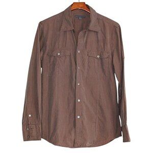 John Varvatos Brown Casual Button Down Shirt
